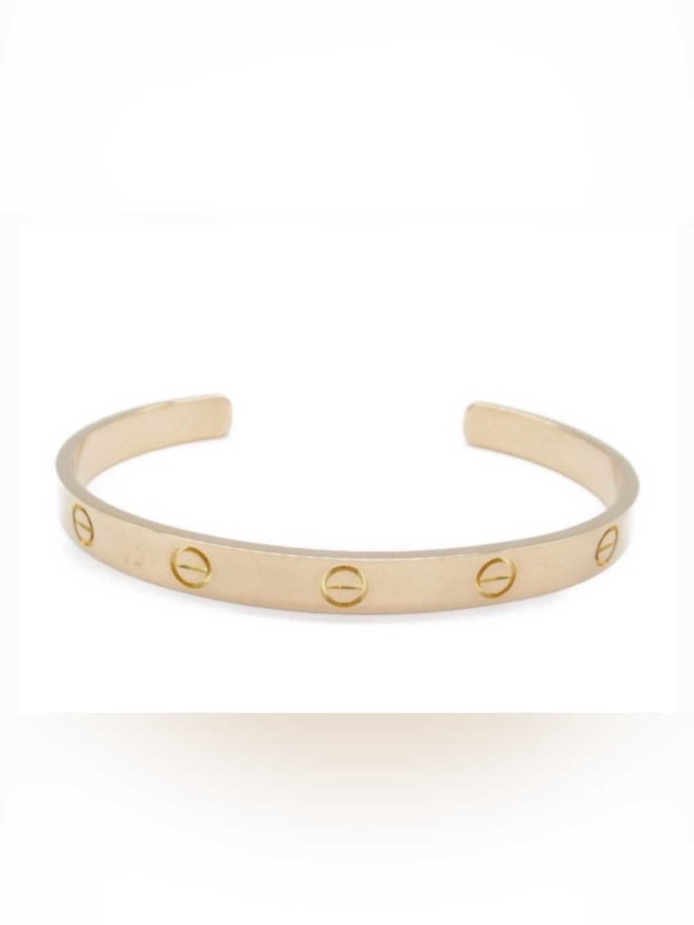 Cartier Love Cuff Bracelet 18K Yellow Gold Size 18